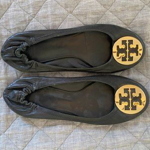 Tory Burch Black Flats